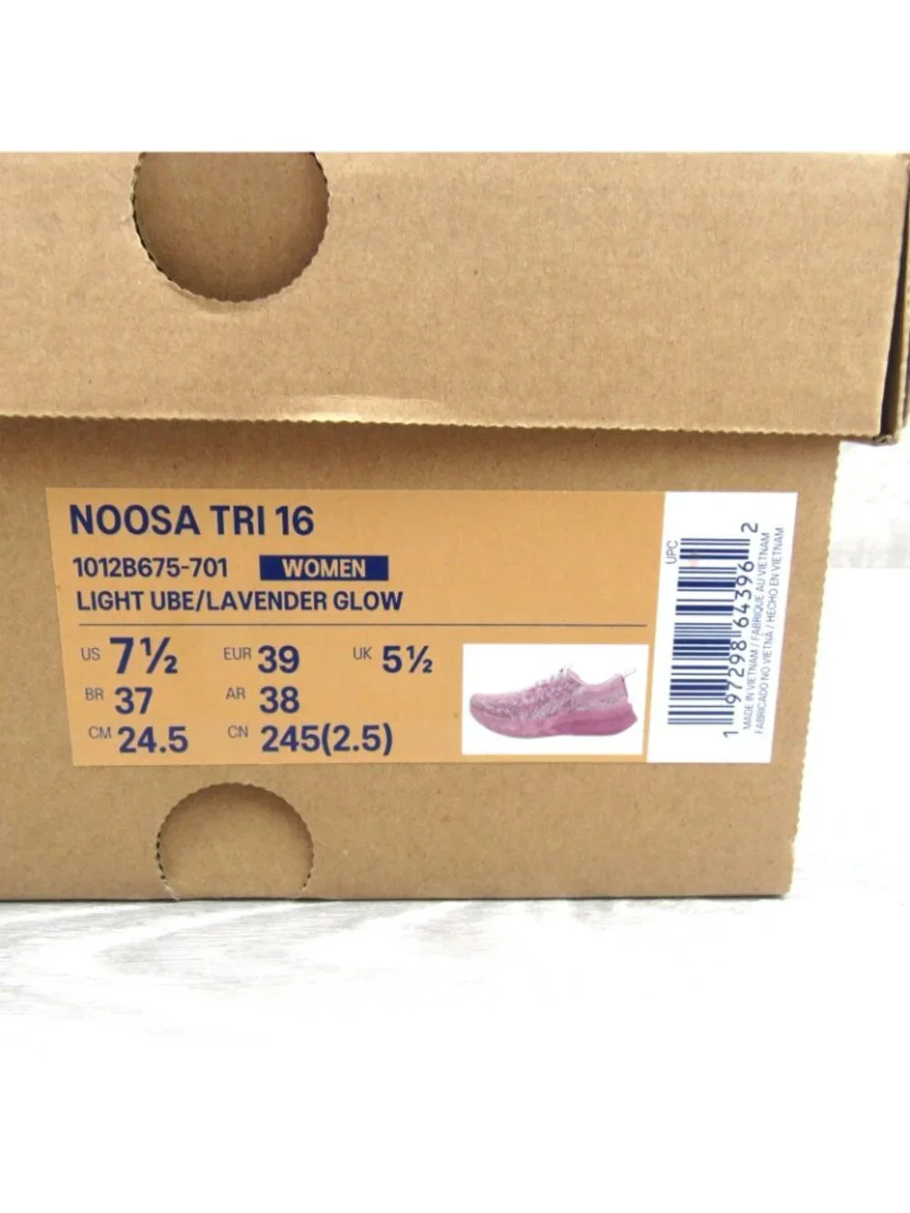 ASICS Noosa Tri 16 Gym Running Shoes Women's Size 7.5 Lavender NEW